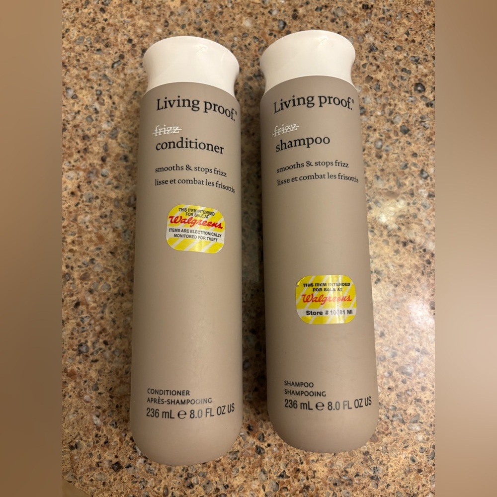 NEW Living Proof anti frizz shampoo and conditioner. Both 8 oz.